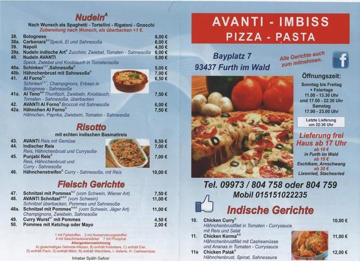 Pizzeria Avanti Pizza Pasta